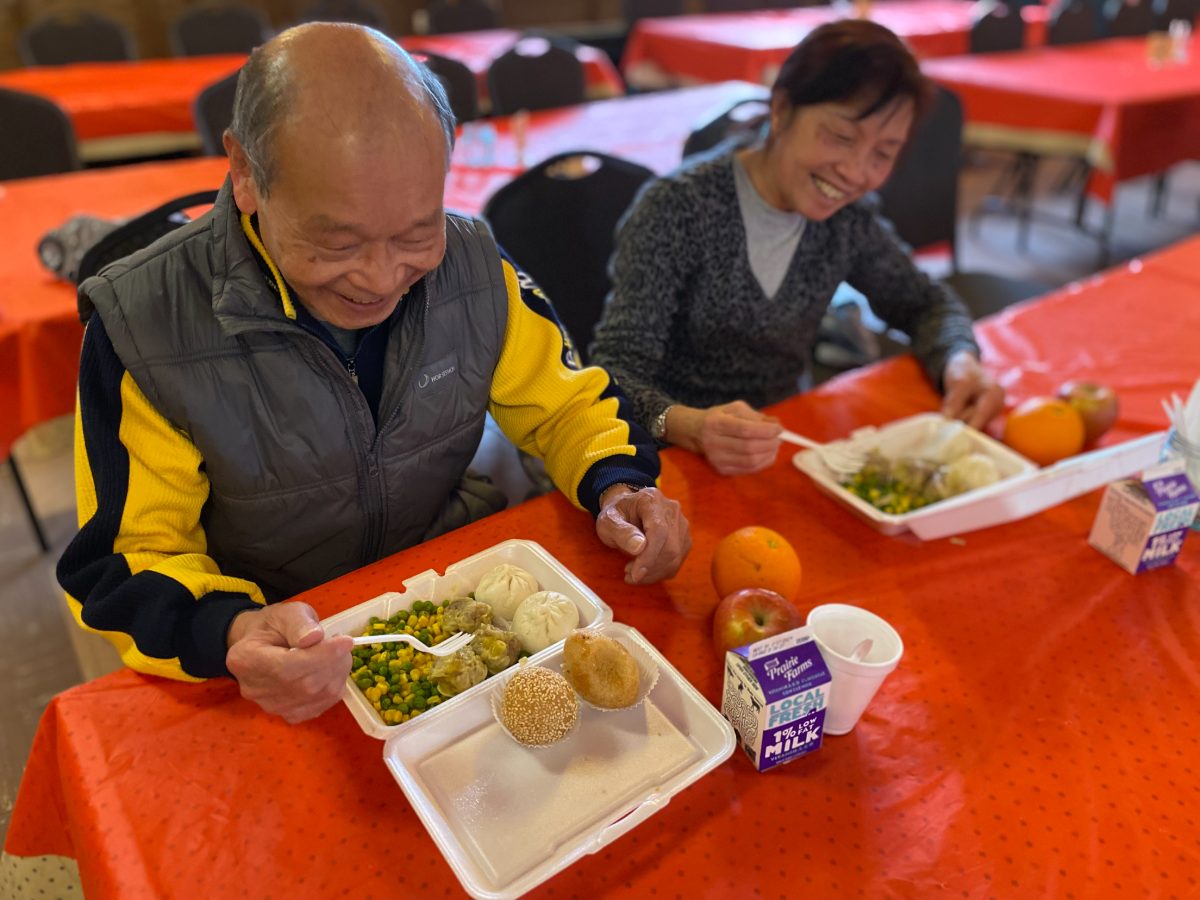 Seniors enjoying a weekday lunch at CCBA